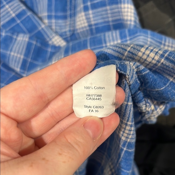 J. Crew Boy Fit Half Button Down Blue and White Plaid Shirt Womens XXS - Picture 8 of 8